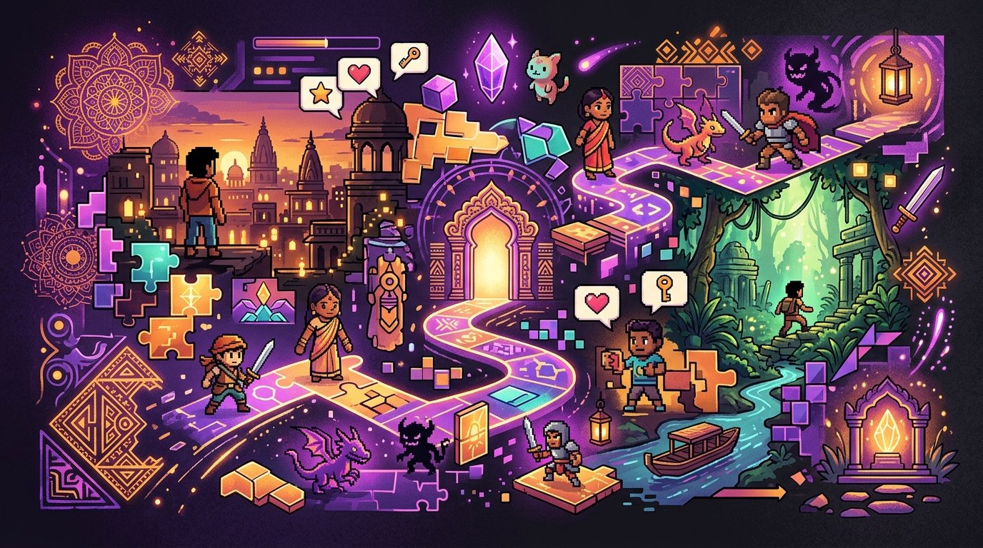 Indian indie game development landscape — small teams building original titles